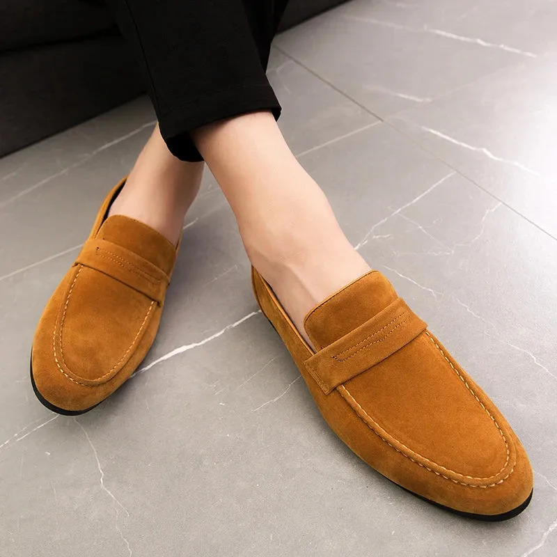 Männer Anzug Schuhe Wildleder Loafers