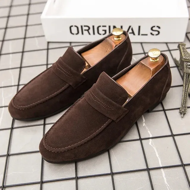 Männer Anzug Schuhe Wildleder Loafers