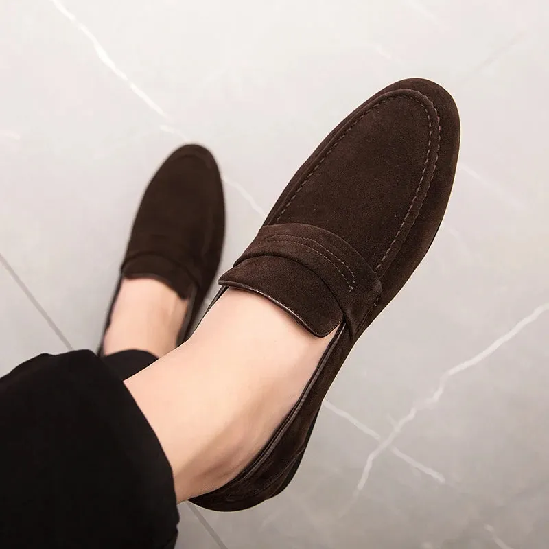 Männer Anzug Schuhe Wildleder Loafers