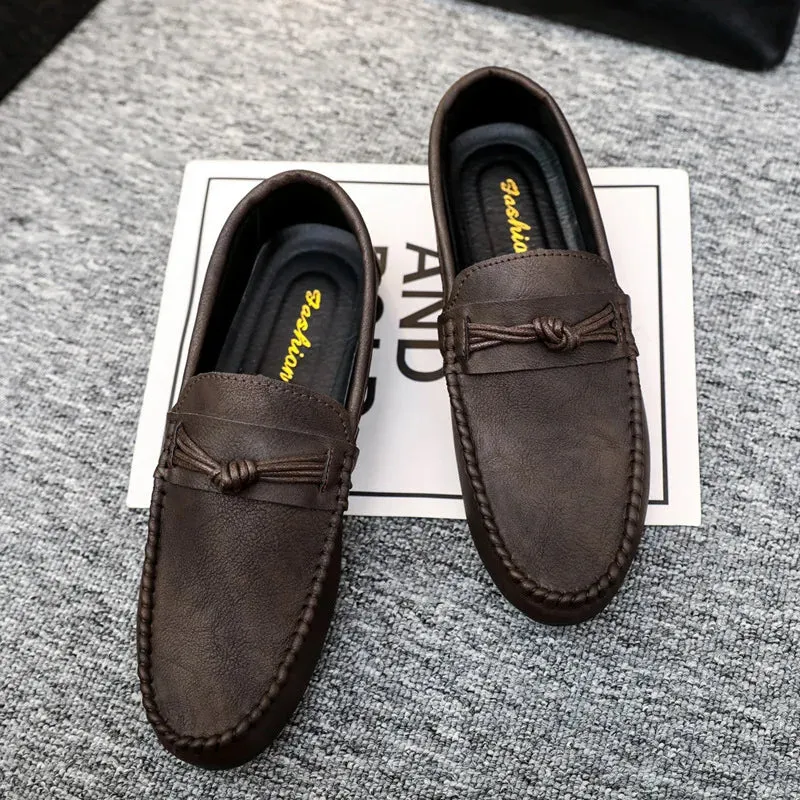 MoccaMen Loafers Herren Schuhe 2023 Modische Bequeme Slip-On-Mokassins Lederschuhe für Herren Freizeit-Schuhe