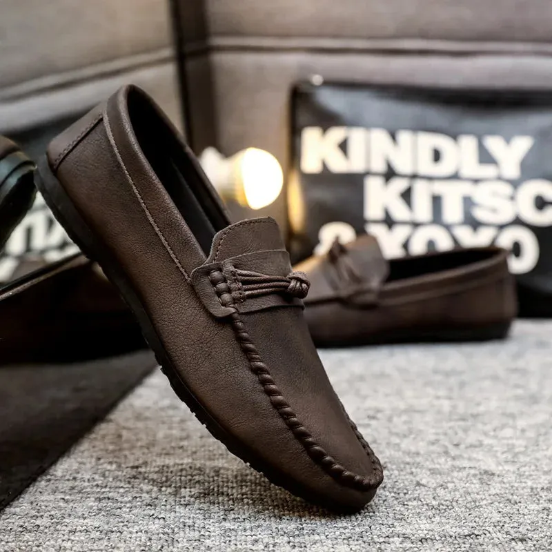 MoccaMen Loafers Herren Schuhe 2023 Modische Bequeme Slip-On-Mokassins Lederschuhe für Herren Freizeit-Schuhe