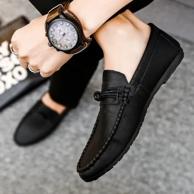 MoccaMen Loafers Herren Schuhe 2023 Modische Bequeme Slip-On-Mokassins Lederschuhe für Herren Freizeit-Schuhe