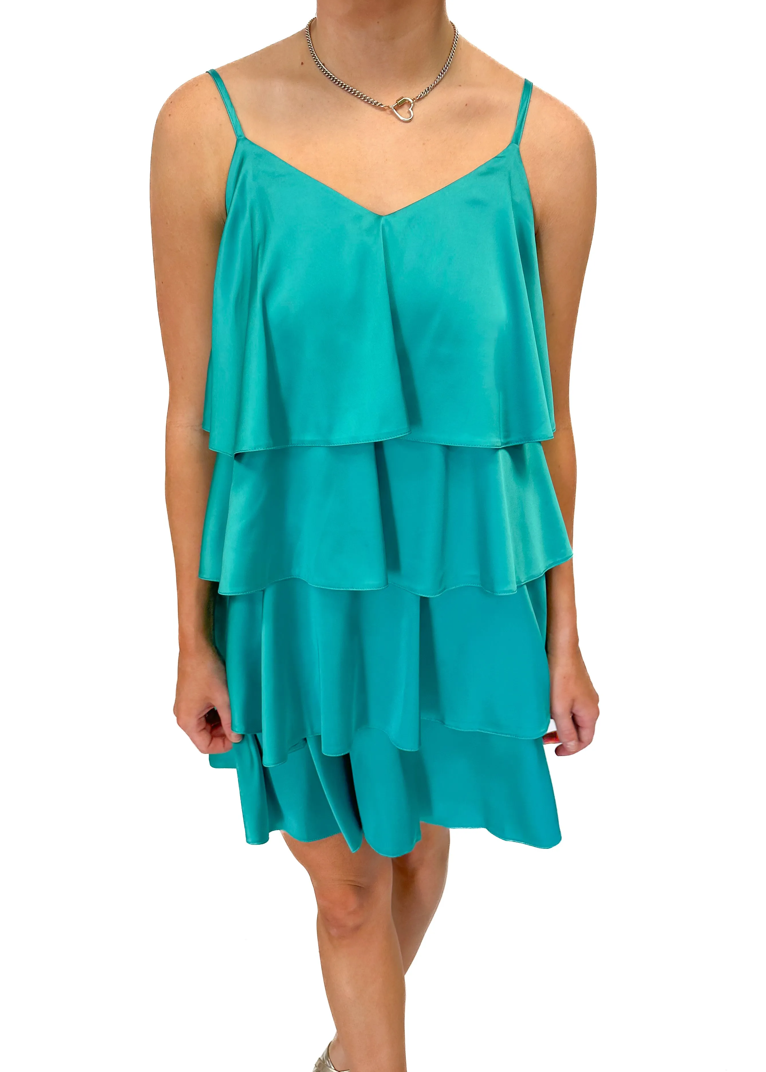 Molly Bracken Tiered Dress - Turquoise