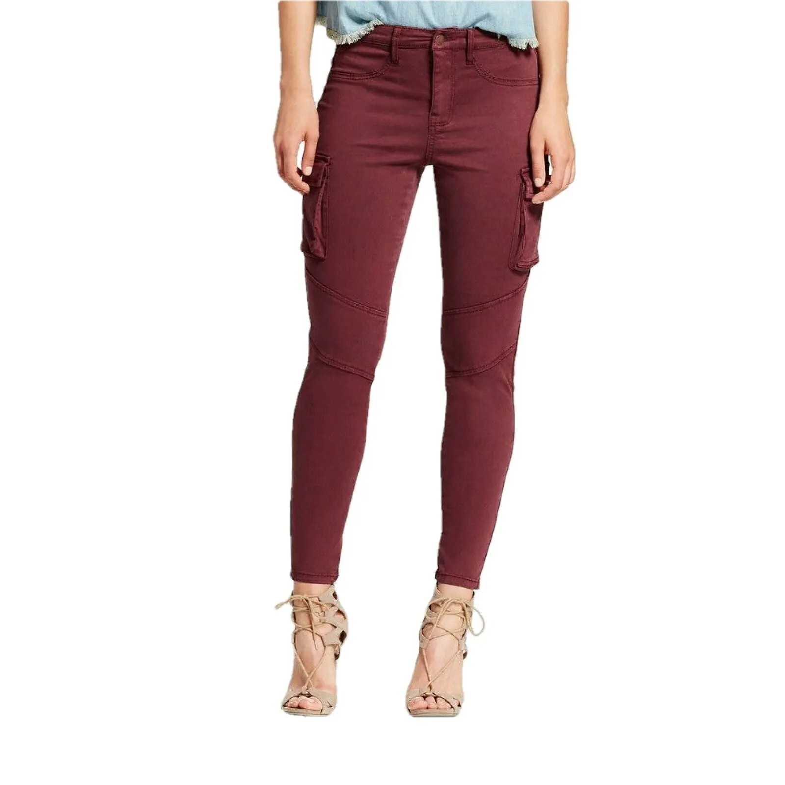 Mossimo Women's High Rise Stretch Jeggings Maroon 0