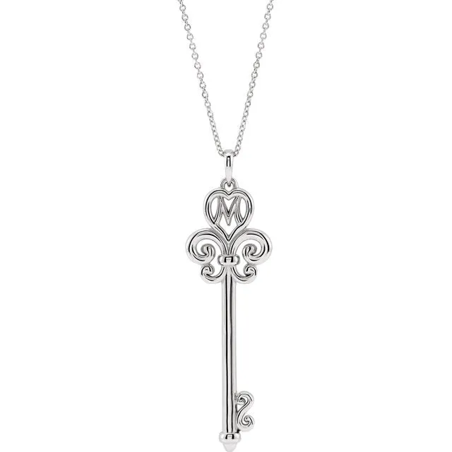 Mother's Key® Pendant or Necklace in Sterling Silver or 14k Gold