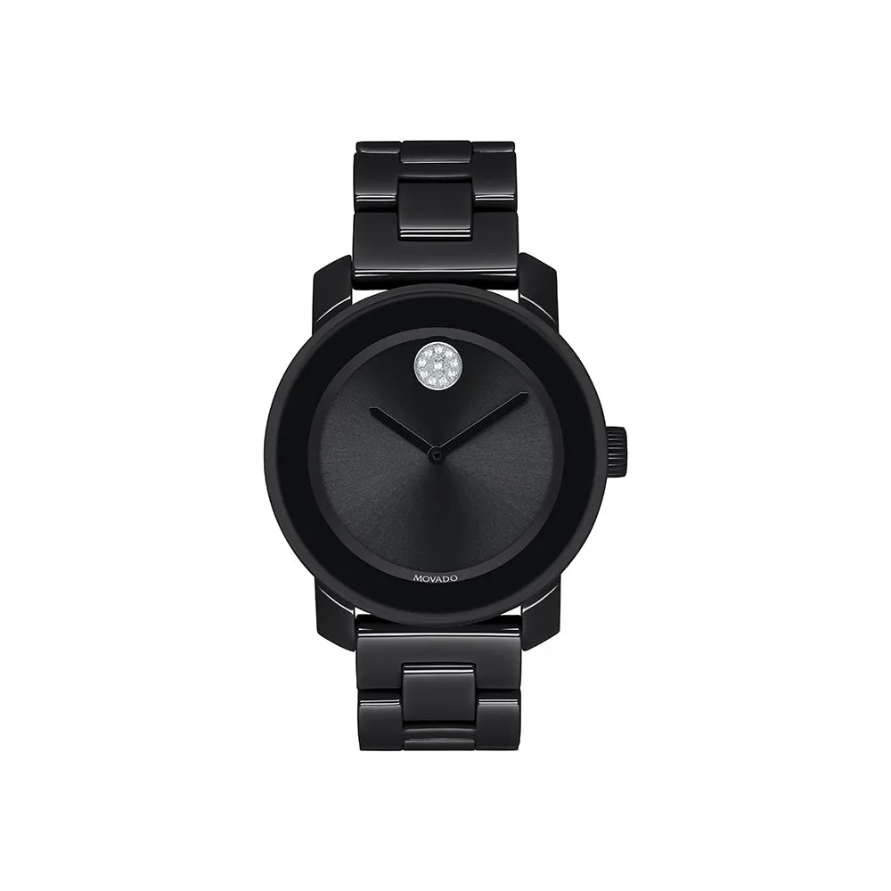 Movado Bold Women's Watch Black Tone Case Quartz