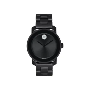Movado Bold Women's Watch Black Tone Case Quartz