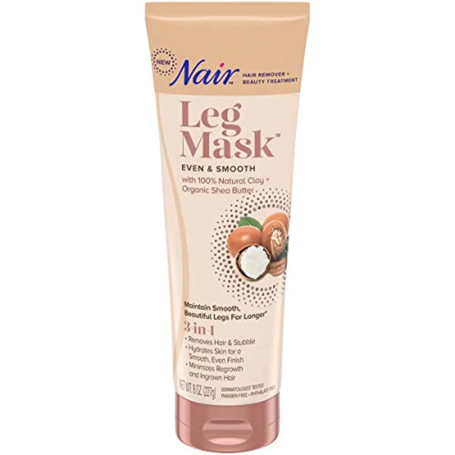 Nair Hair remover & beauty treatment, leg mask, even and smooth shea butter, 8 Ounce