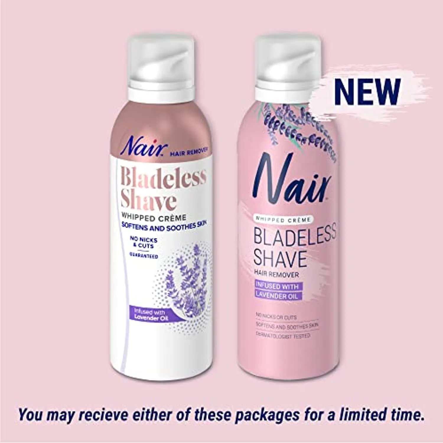 Nair Hair Remover Bladeless Shave Whipped Crème, Painless Hair Removal, 5 Oz Can