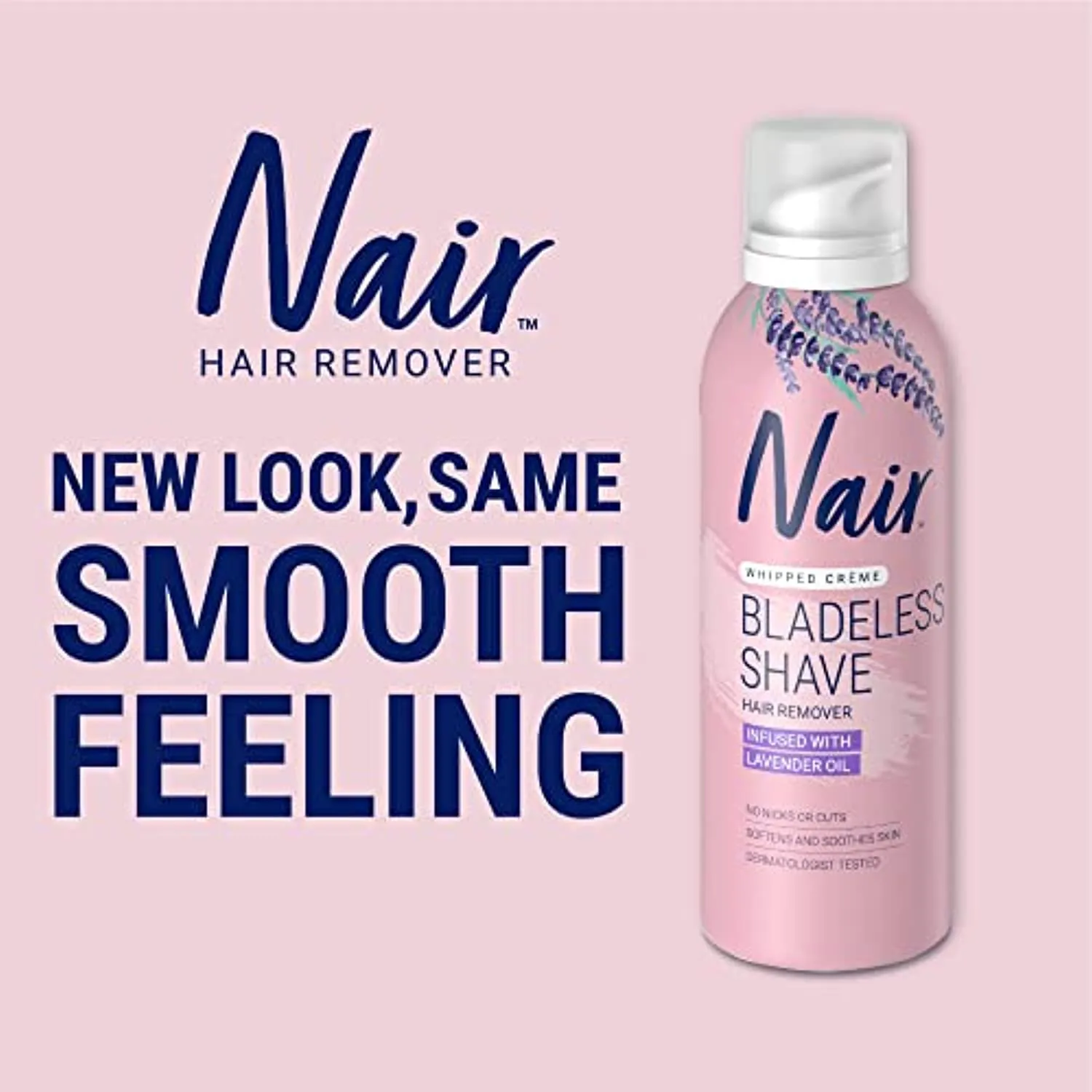 Nair Hair Remover Bladeless Shave Whipped Crème, Painless Hair Removal, 5 Oz Can