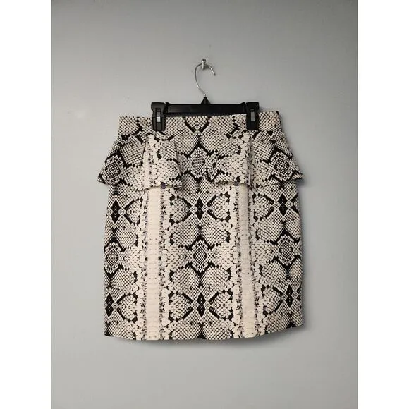 Nanette Lepore Women's Snake Print Skirt‎ Size 8