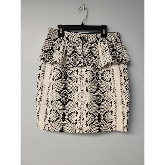 Nanette Lepore Women's Snake Print Skirt‎ Size 8