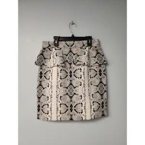 Nanette Lepore Women's Snake Print Skirt‎ Size 8
