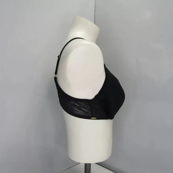 NEW CHANTELLE Womens T-Shirt Bra Black 36C Monogram Spacer Underwire Support