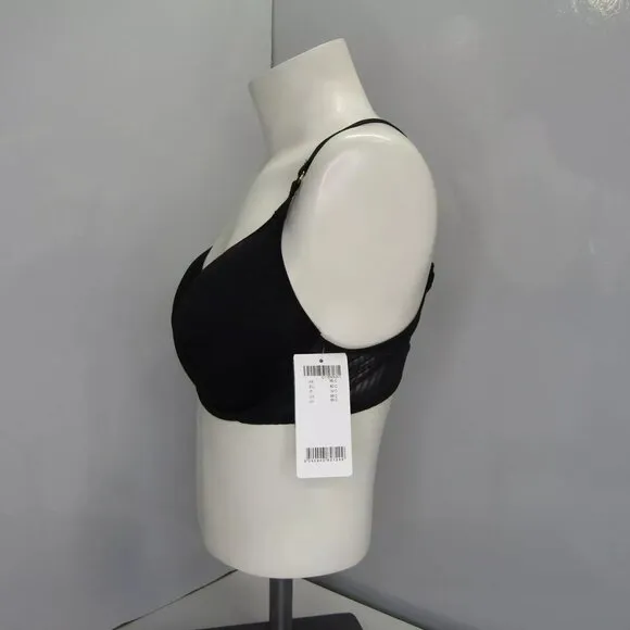 NEW CHANTELLE Womens T-Shirt Bra Black 36C Monogram Spacer Underwire Support