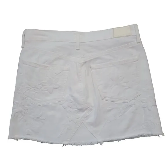 NEW Citizens of Humanity Jean Mini Skirt Womens 26 Embroidered Country Cottage