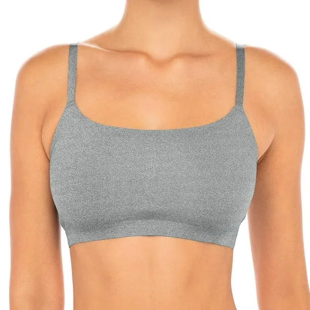 New George Women's Bonded Scoop Bra in Grey, Sz XXL! Ultra Comfortable silky smooth fabric for all day comfort!