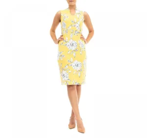 Nina Leonard Women's U-Neck Midi Sheath Dress L8770B