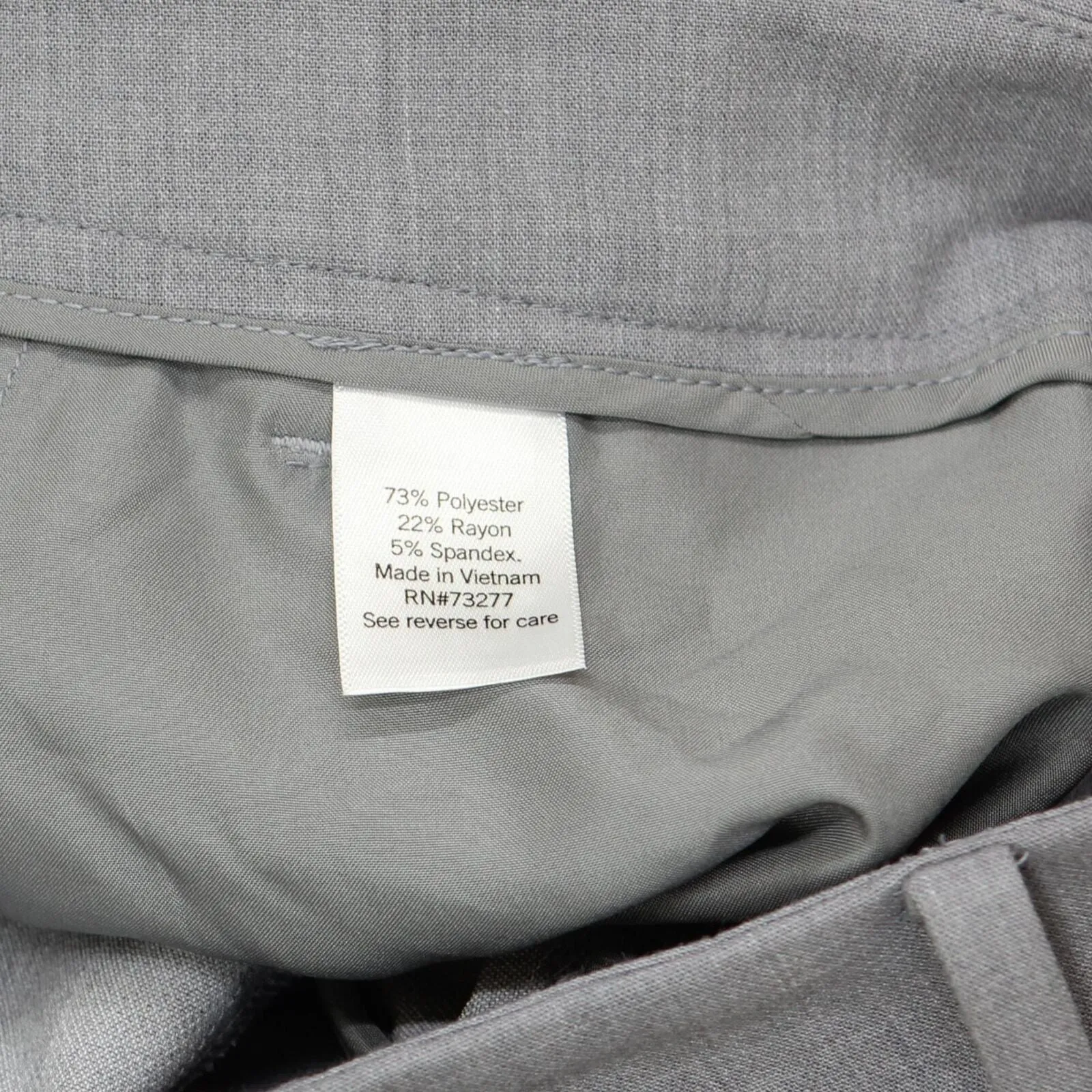 Nine West Women's High Rise Straight Leg Trousers WW32X406RN1 Light Grey 4
