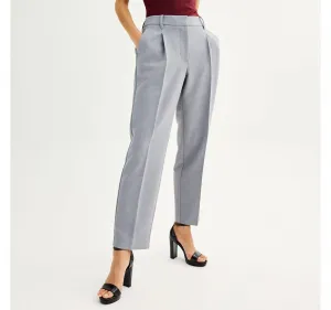 Nine West Women's High Rise Straight Leg Trousers WW32X406RN1 Light Grey 4