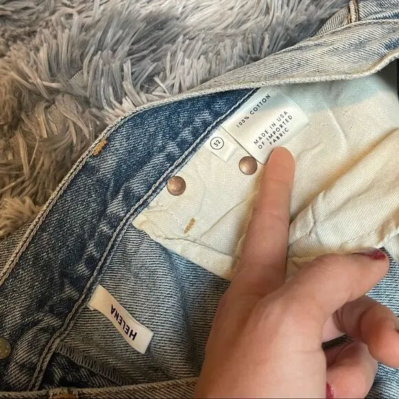NWT! GRLFRND Denim Helena Jeans In City Rocker - Embroidered Logo, Button Fly