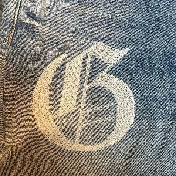 NWT! GRLFRND Denim Helena Jeans In City Rocker - Embroidered Logo, Button Fly