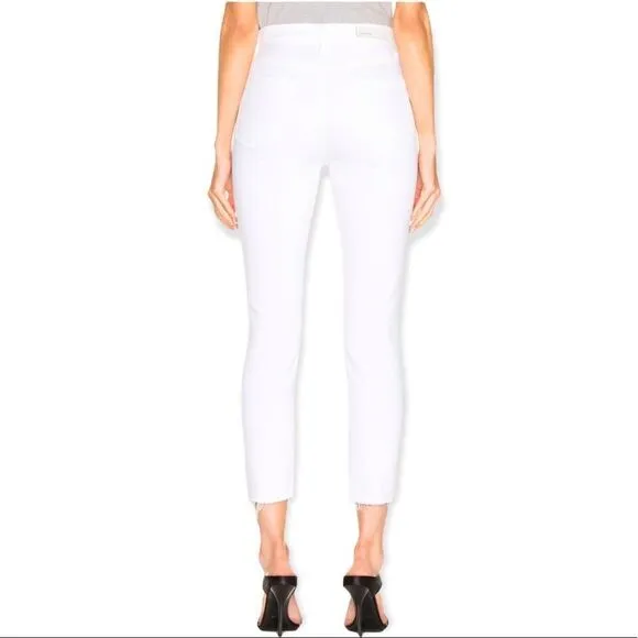 NWT! GRLFRND Karolina White Flag High Rise Rigid Denim Skinny Ankle Crop Jeans
