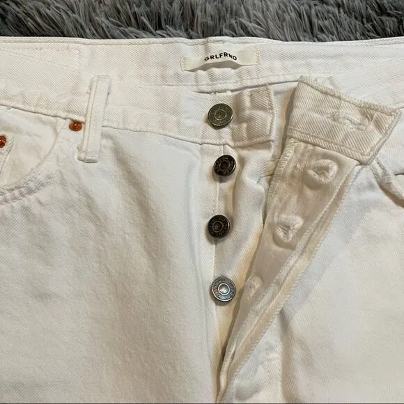NWT! GRLFRND Karolina White Flag High Rise Rigid Denim Skinny Ankle Crop Jeans