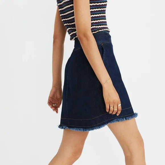 NWT Madewell x Karen Walker Denim Killick Faux Wrap Skirt 24