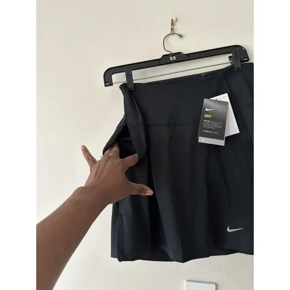 NWT Nike Womens Dri-FIT UV Victory 17” Golf Skirt Black Size XS Skort Tennis