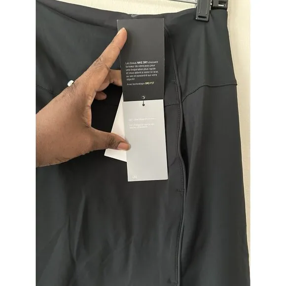 NWT Nike Womens Dri-FIT UV Victory 17” Golf Skirt Black Size XS Skort Tennis