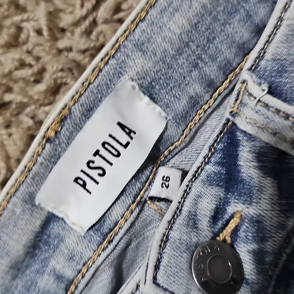 NWT Pistola Jeans Audrey Lush Distressed Skinny 26 Denim Pants Stretch