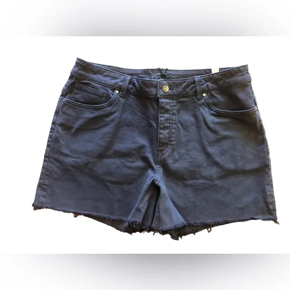 NWT Prana Faded Black Women's Buxton Style Jean Shorts in Onyx Size 12 31