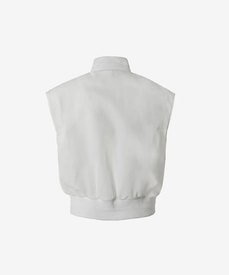 OBER Golf Memory Zip-Up Wind Vest - White