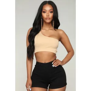 One Shoulder Crop Top