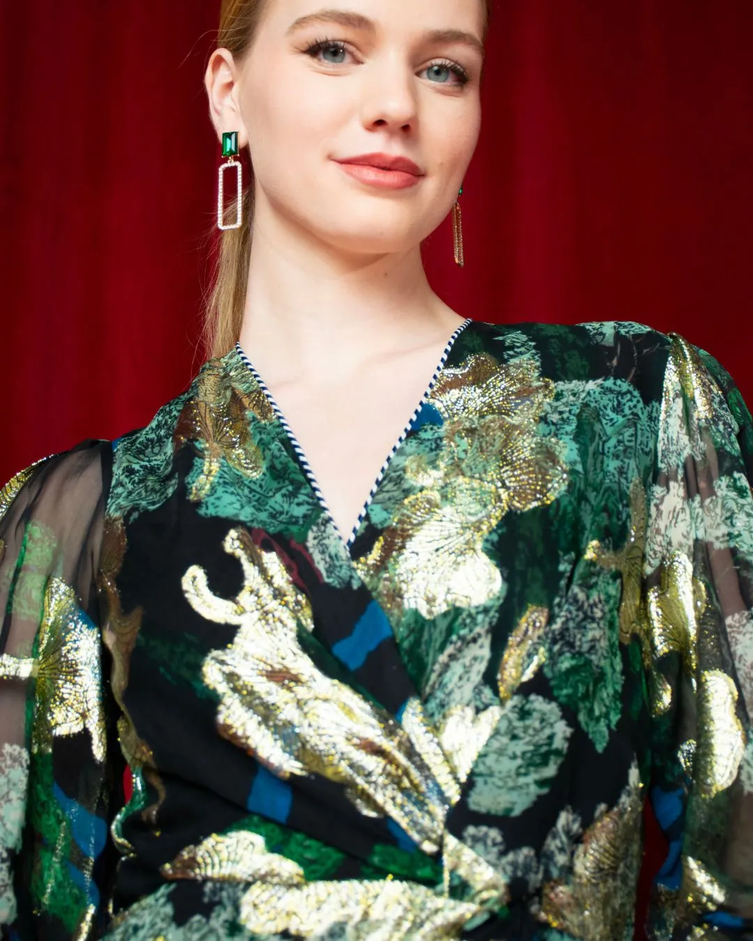 Opal Black Wrap Dress