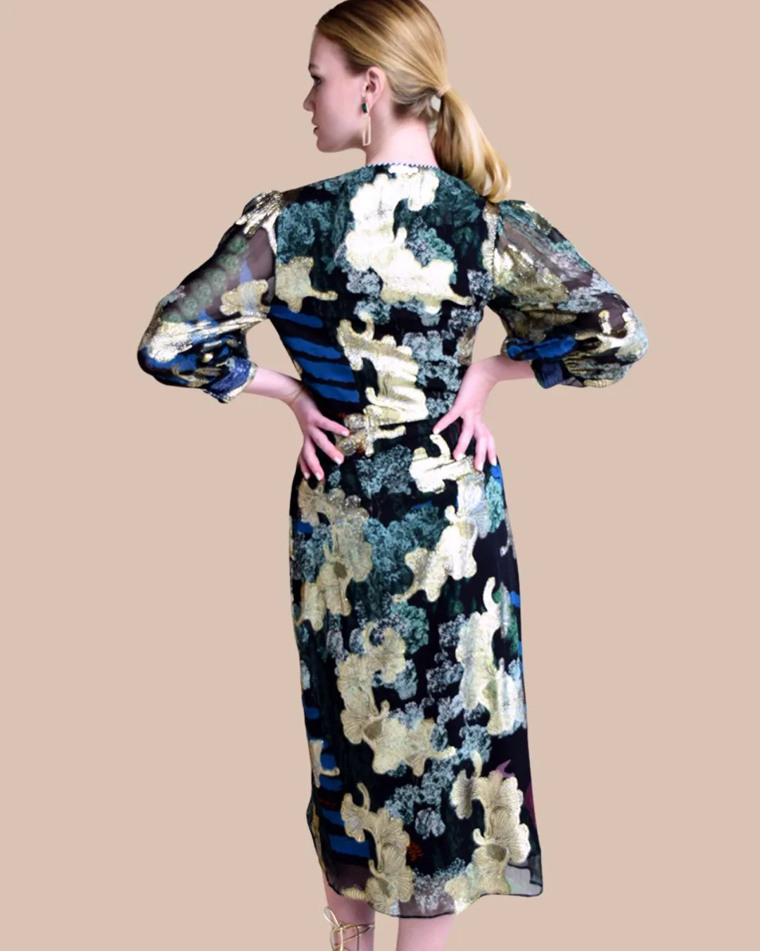 Opal Black Wrap Dress