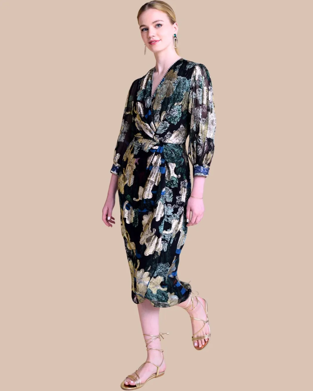 Opal Black Wrap Dress