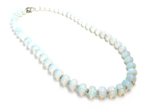 Opalite Rondelle Long Necklace