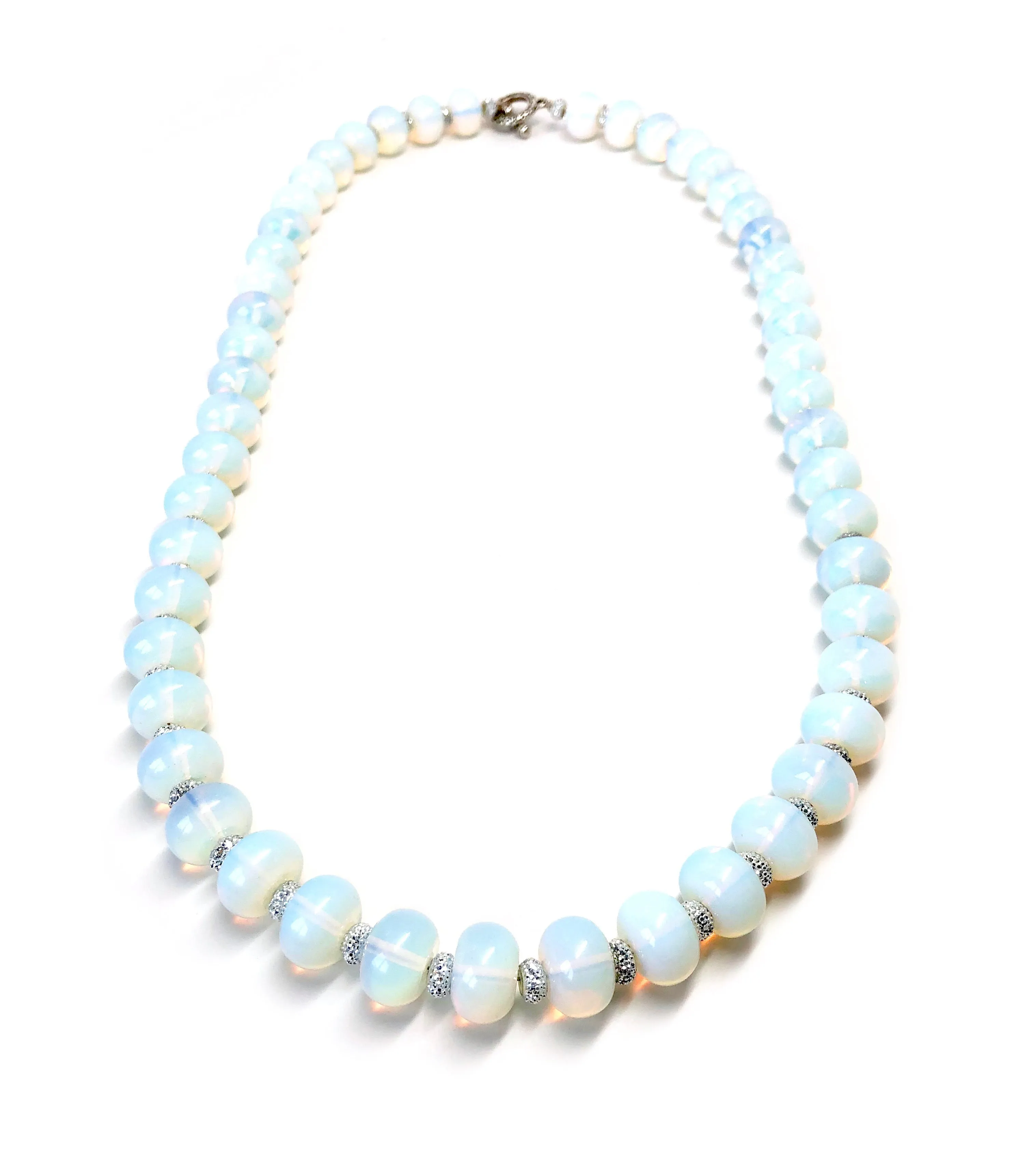 Opalite Rondelle Long Necklace