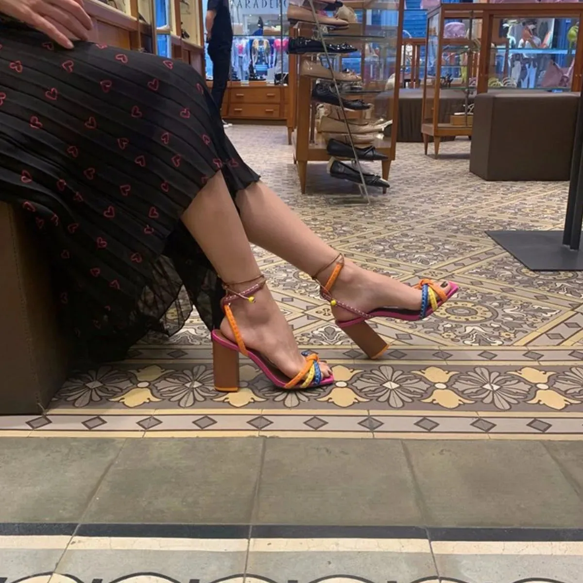 Open Toe Block Heels Sandals