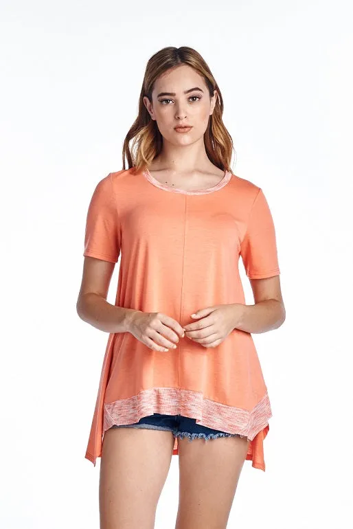 Orange Contrast Neckline