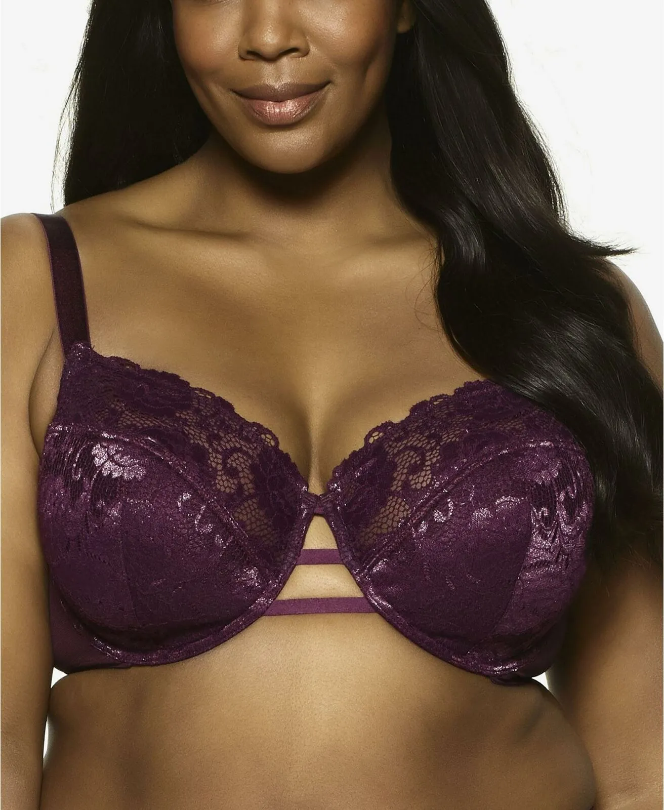 Paramour Women's Full Figure Diamond Lace Bra