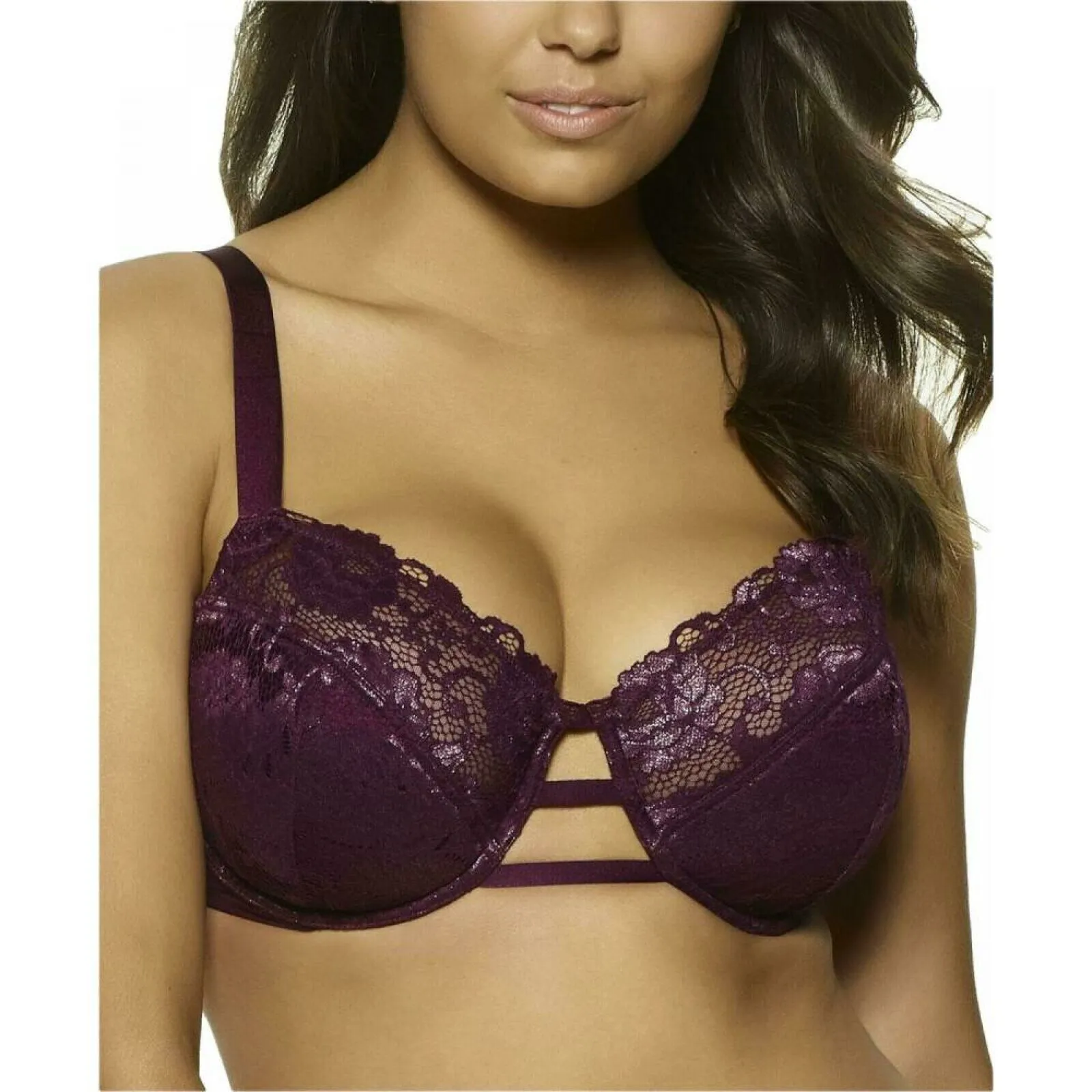 Paramour Women's Full Figure Diamond Lace Bra