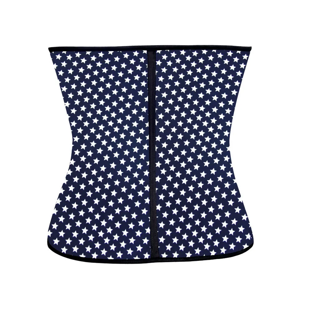 Patterned Latex Waist Trainer - Skulls, Stars or Animal Print