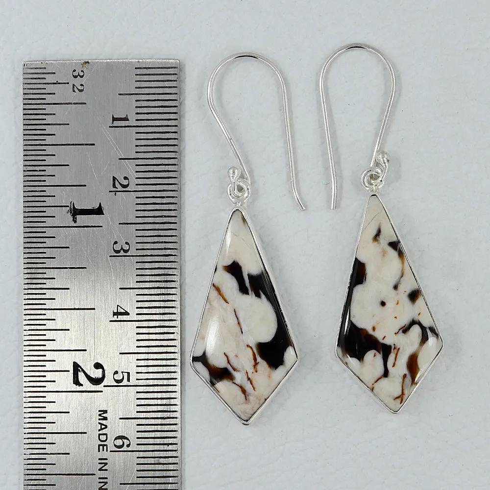 Peanut Wood Jasper  Silver Earrings