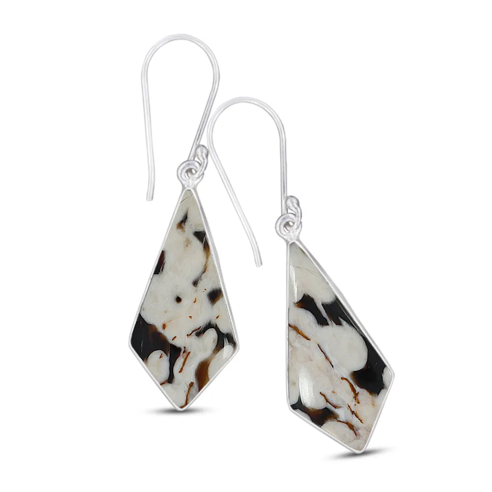 Peanut Wood Jasper  Silver Earrings