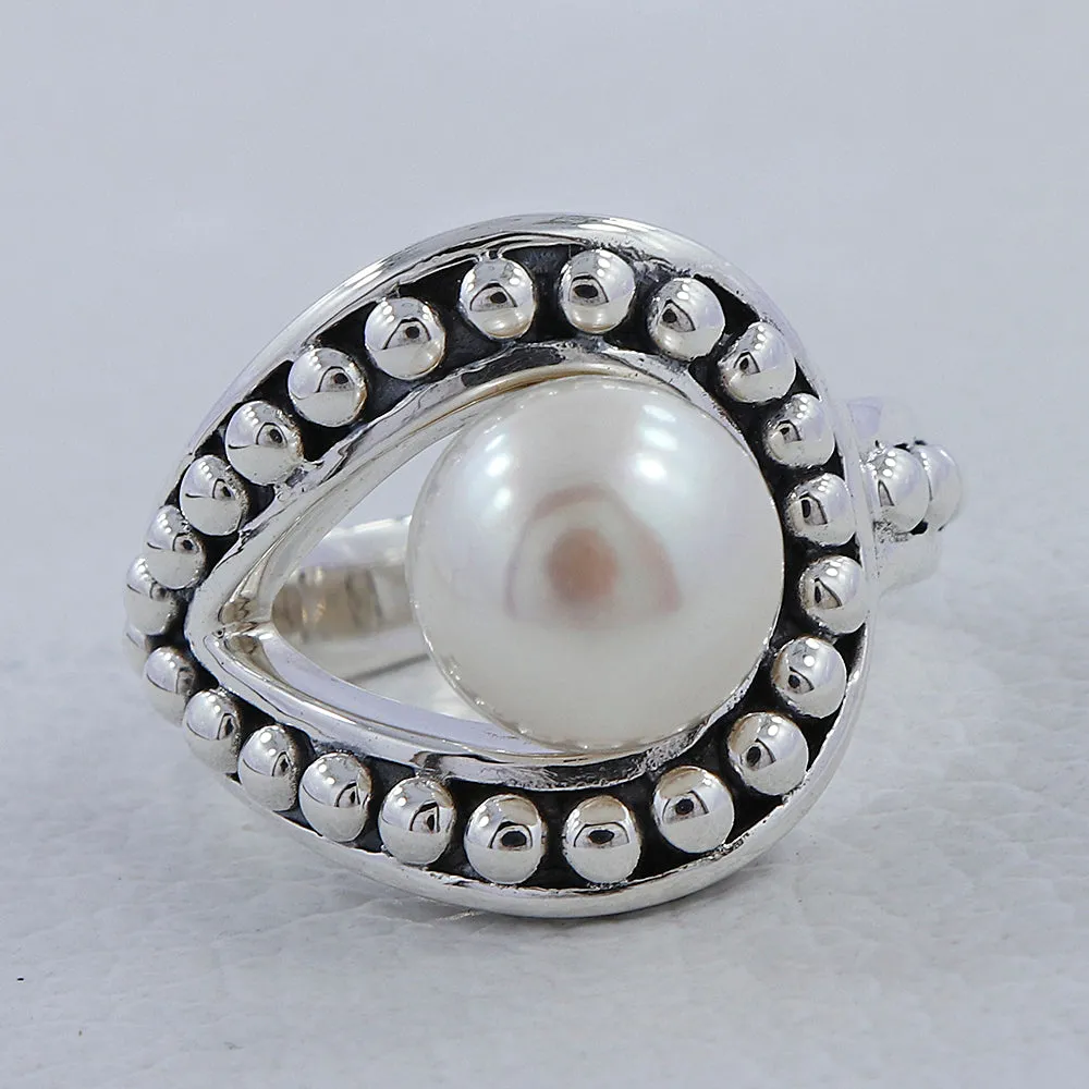 Pearl Silver Ring
