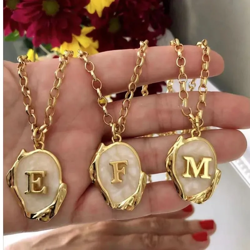 Personalized Initial Women's Choker Necklace with Dripping Oil