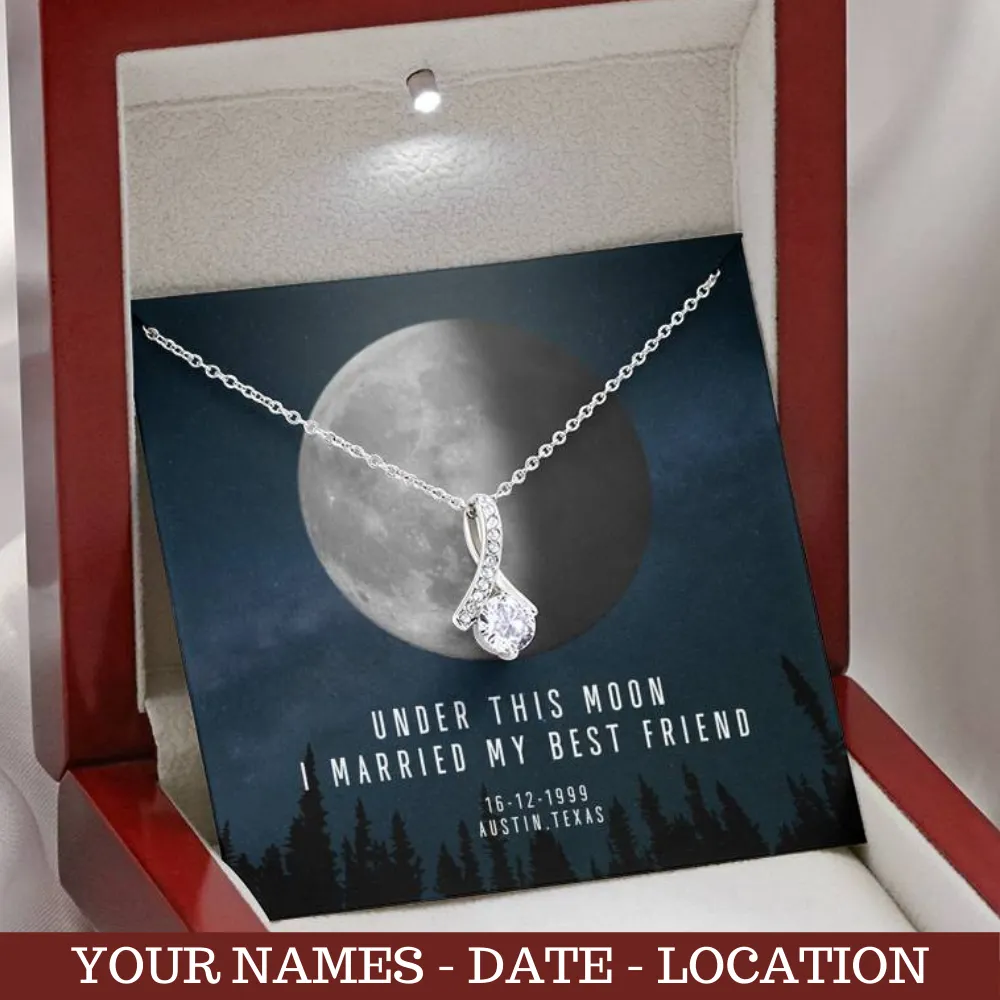 Personalized Names Woman's Jewelry Necklace - Married My Best Friend